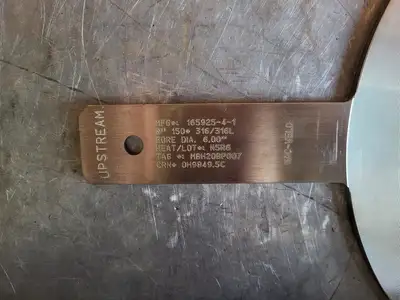8" Paddle Orifice Plate Upstream 6.00"