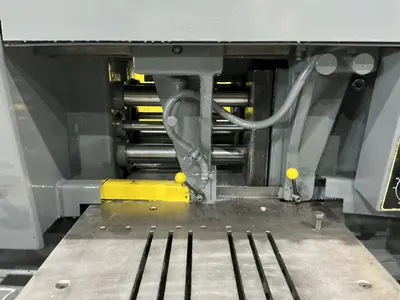 12" X 12" HYD-MECH MODEL #H-12A AUTOMATIC FEED HORIZONTAL SAW PLC-100 CONTROLS & NESTING: STOCK #23723
