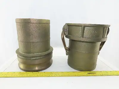 6C Type C  Brass 6" Camlock Coupling Fitting Male And Female Set Missing Seal