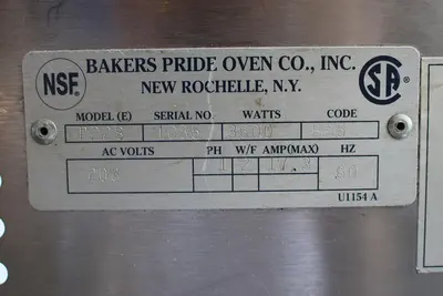 USED BAKERS PRIDE P22S