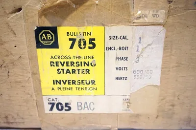 NEW ALLEN BRADLEY 705-BAC FULL REVERSING STARTER SER.C 705BAC