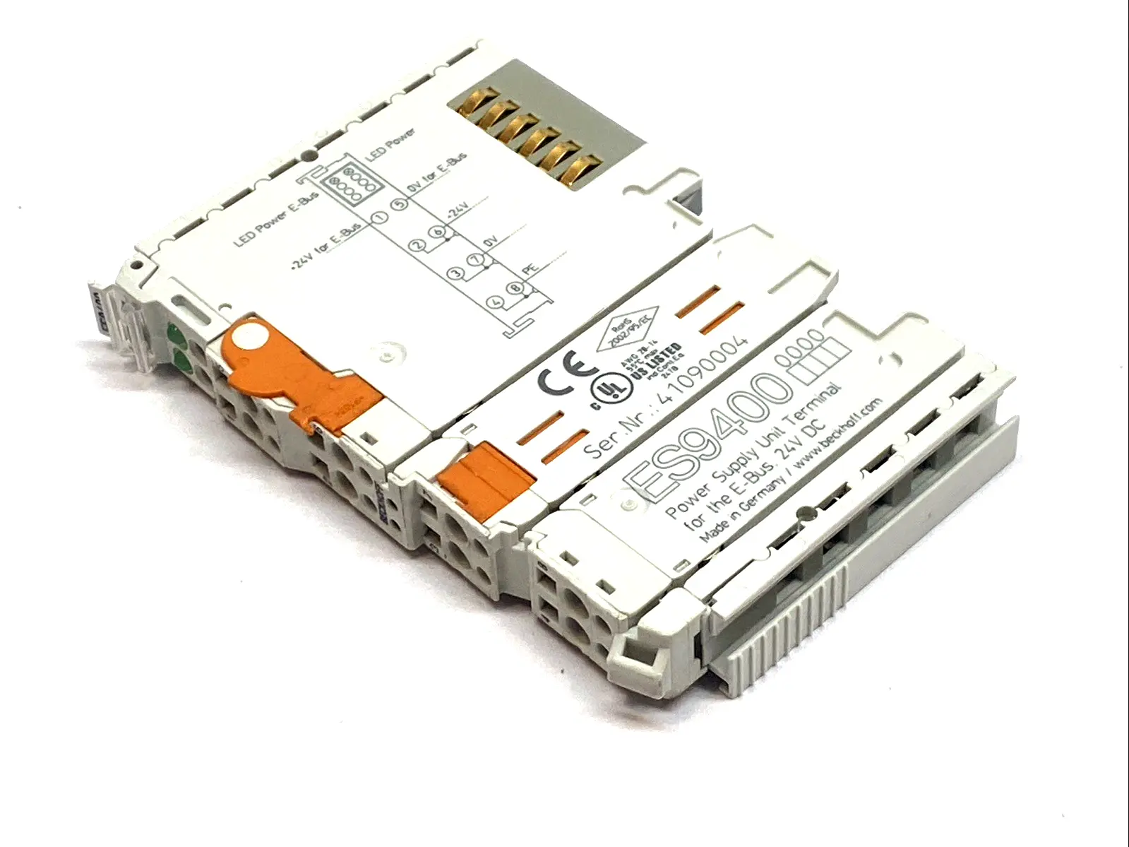 USED BECKHOFF ETHERCAT POWER SUPPLY TERMINAL 24VDC 2A 10A CONTACTS