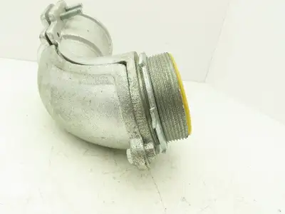 Eaton Crouse Hinds 746 3-1/2" FMC Clamp Type Connector 90 Degree Non-Insulated