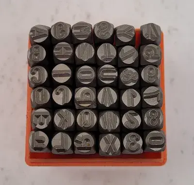 36 PIECE NUMBER & LETTER STAMP SET – SIZE 5/16