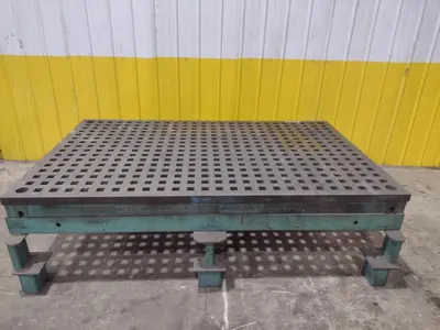 8' x 5' WELDSALE WELDING TABLE LAYOUT ACORN PLATE: YOBRO #24814