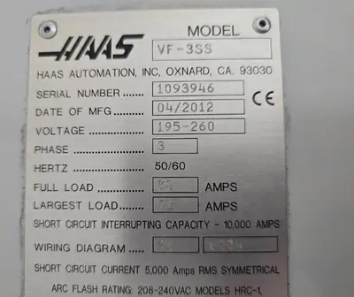 Used 2012 HAAS VF3SS Vertical Machining Centers Michigan US | Industrial Machinery NJ LLC #1513599