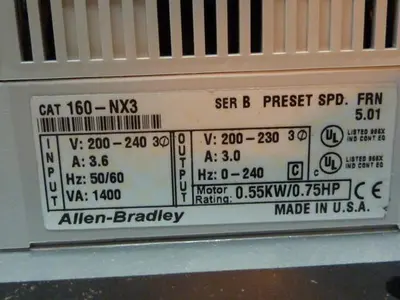 NEW ALLEN BRADLEY 160-NX3 SER B