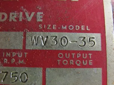 Link Belt WV30-35 Worm Gear Drive 1750 RPM 4.5 Hp. 4.8:1 Ratio