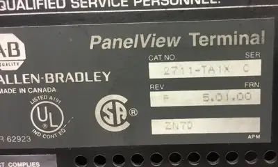Allen Bradley 2711-TA1X /C Panelview Operator Panel Rev.F FRN 5.01.00. 2C