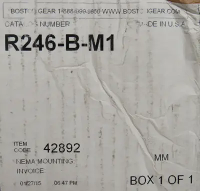 NEW BOSTON GEAR R246-B-M1 GEAR RATIO SPIRAL BEVEL GEARBOX 2:1 R246BM1