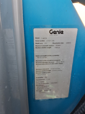 USED 2011 Genie Z-34/22N