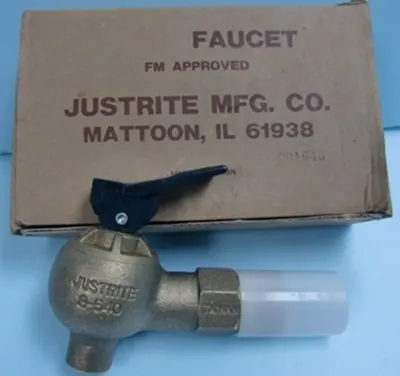 QTY. 1. JUSTRITE MFG. CO. BRASS FAUCET NO.9-540 FM...