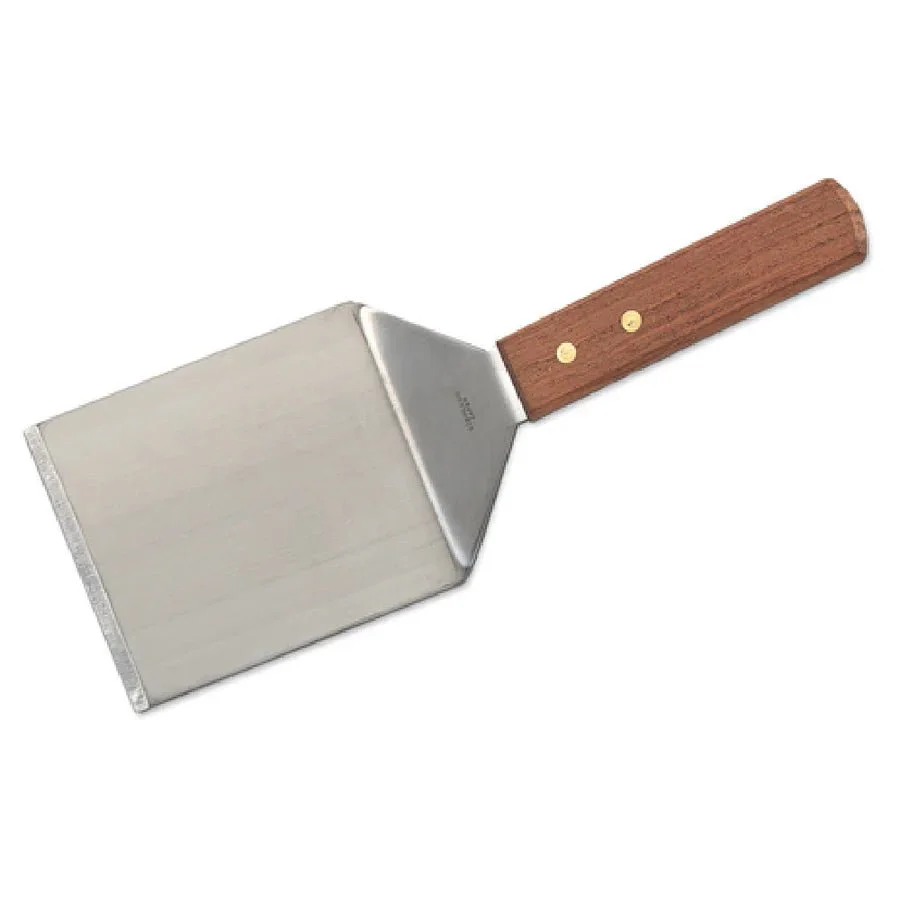 New | in-Stock Browne New Browne Turner, Solid, Stiff, Wood Handle, L-13"/33cm, Blade-5x6"/12.7x15.2cm, Stainless (574318) Turners Illinois US | Falcon Restaurant Supply #1375036