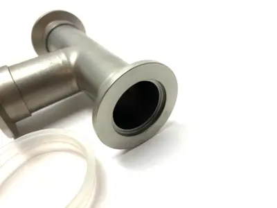 USED AGILENT STAINLESS STEEL TEE FITTING 2.04" CLEARANCE NW25