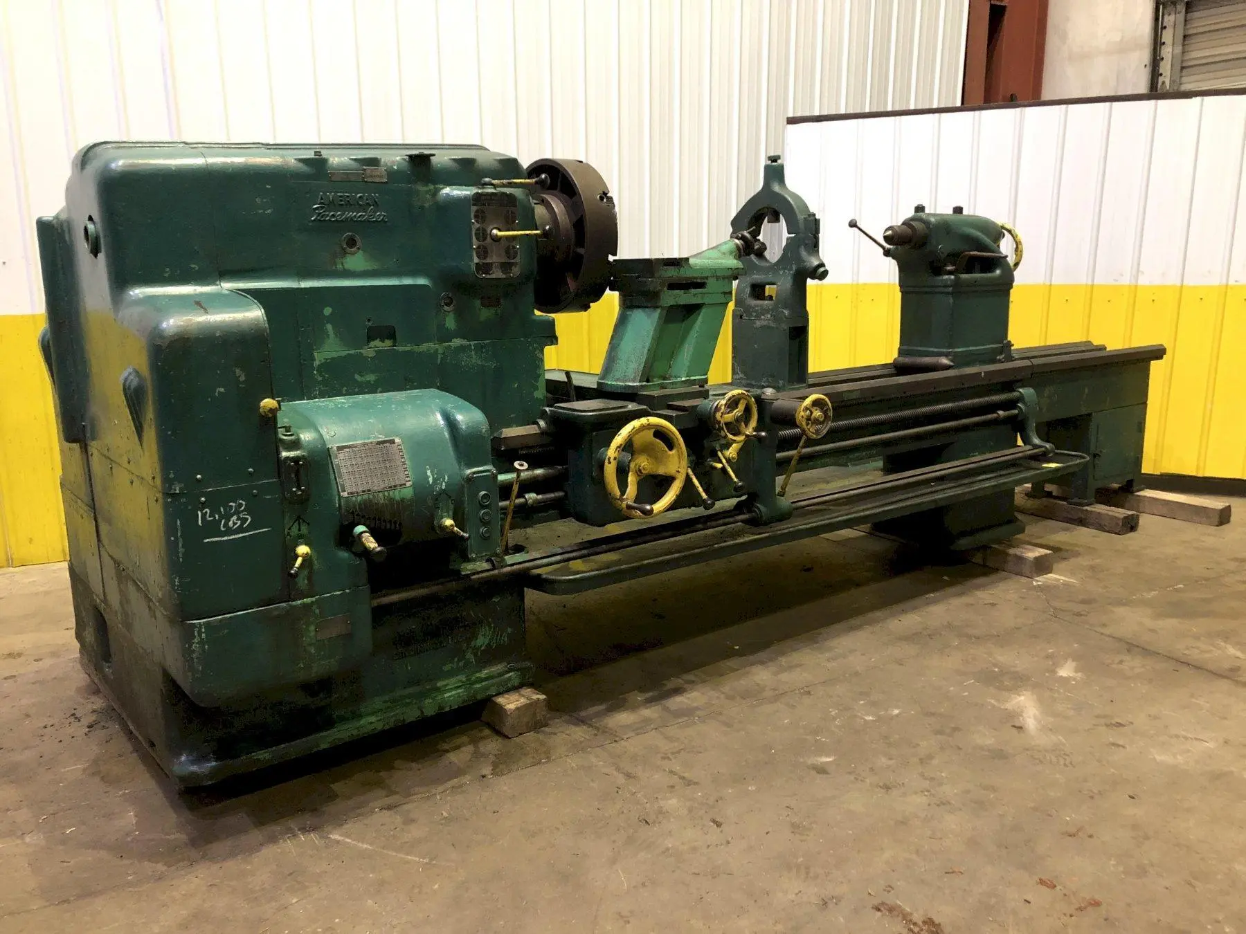 48" X 72" AMERICAN PACEMAKER ENGINE LATHE, 2.25" HOLE: STOCK #16192