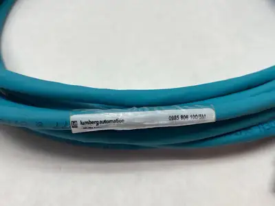 USED LUMBERG AUTOMATION ETHERNET CABLE M12 4-PIN MALE TO MALE 900004064