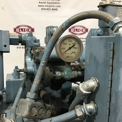 Parker PU15493 Hydraulic Power Unit Tank Cap 20Gal Pump Flow 7GPM 2500PSI Max Press