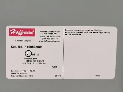 USED HOFFMAN A1008CHQR