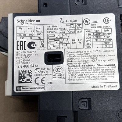 NEW Schneider Electric GVME10