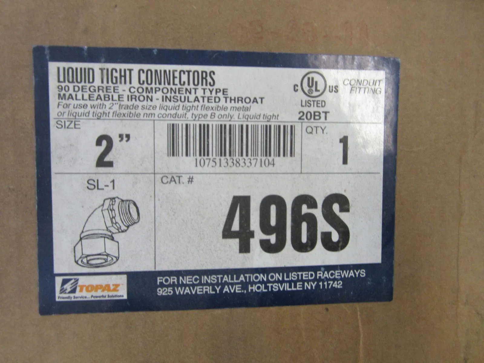New Topaz 496S Conduit Fitting SL-1