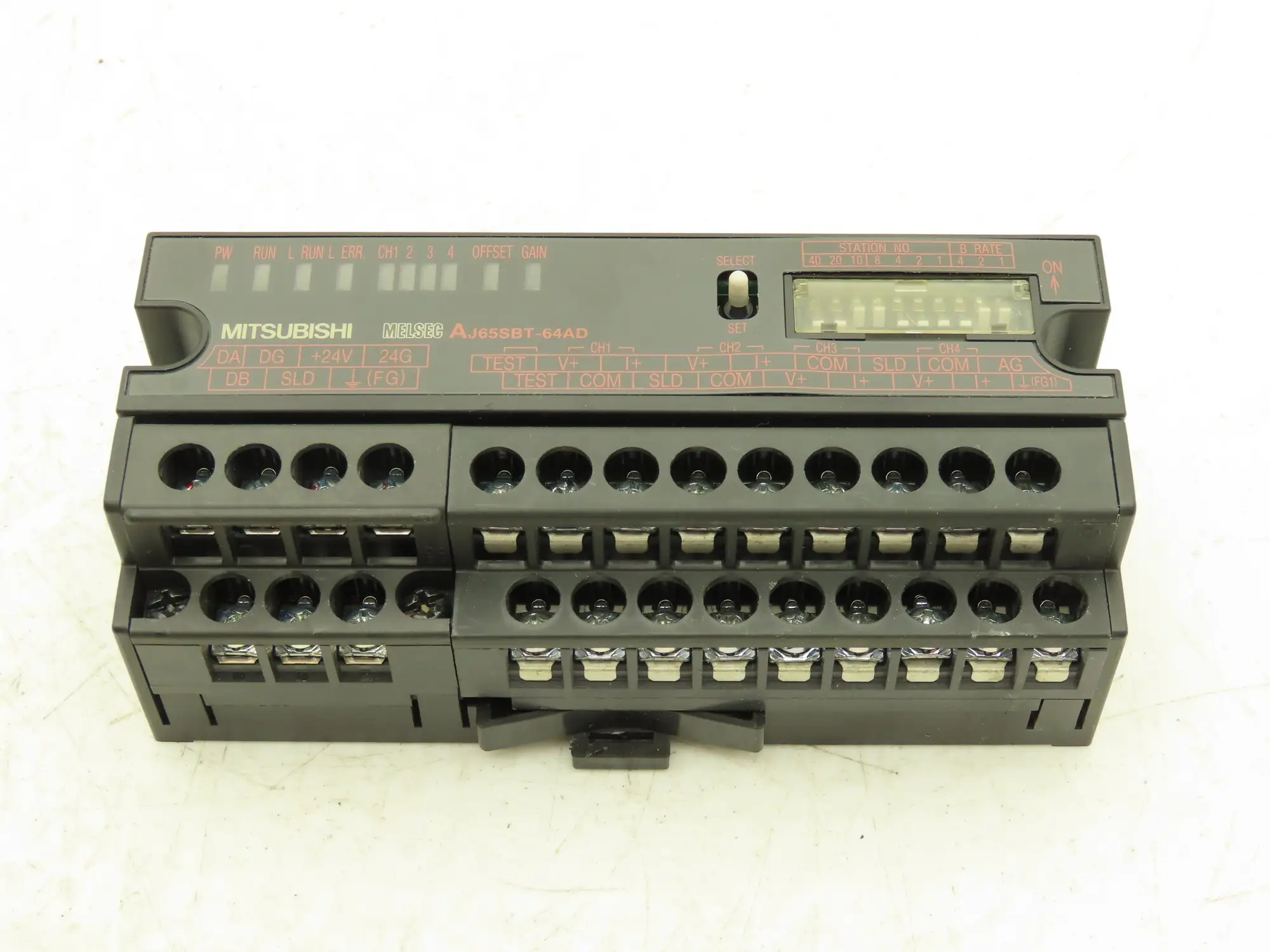 Mitsubishi AJ65SBT-64AD PLC CC-Link Compact I/O 4 Analog Channels 24VDC MELSEC-A