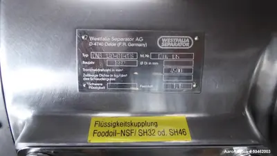 Used WESTFALIA CNB-130-01-076 Disc Automatic Centrifuges Illinois US | Aaron Equipment #84662