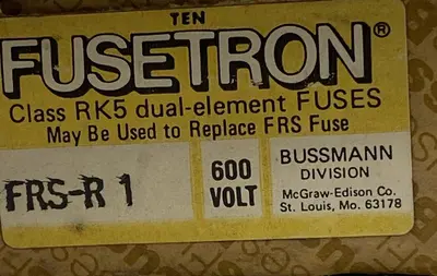 New | in-Stock FUSETRON FRS-R-1 Miscellaneous Equipment (Electrical & Power) | Surplus Asset Holdings #1189547