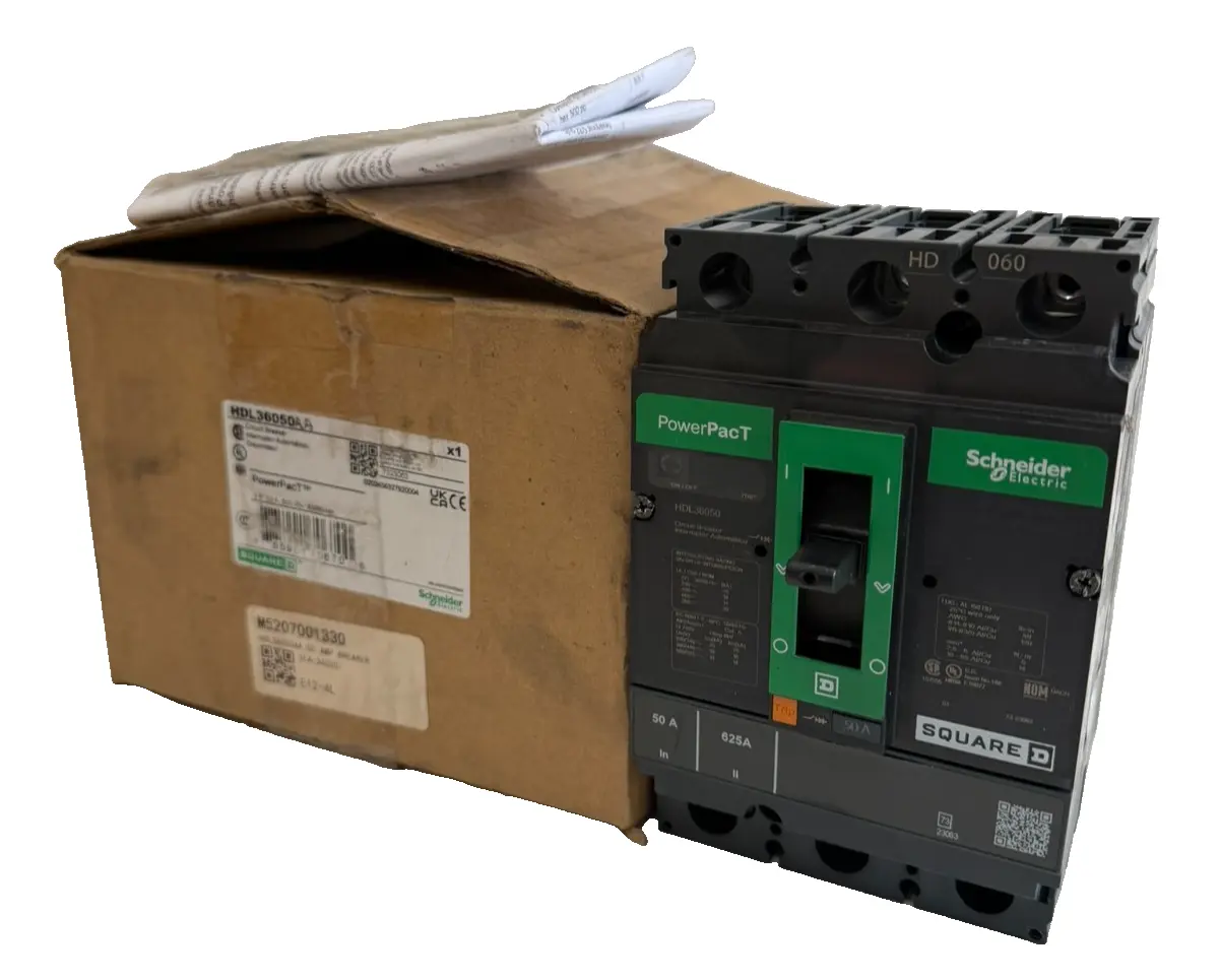 NEW SQUARE D HDL36050 CIRCUIT BREAKER 3P 50A HDL36050AA