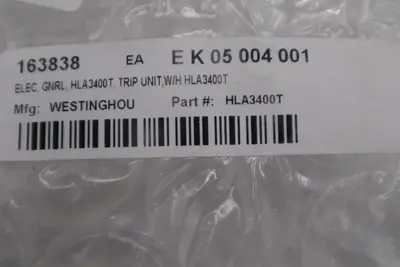 Westinghouse HLA3400T LA/ HLA TRIP Circuit Breaker 2000-4000A STOCK G358A