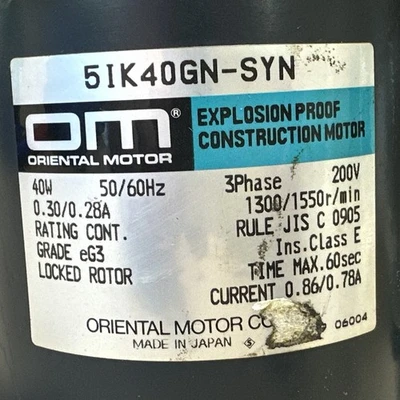 USED Oriental Motor 5IK40GN-SYN