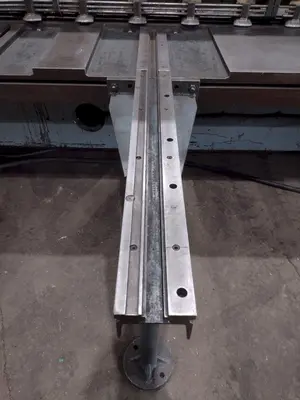 13' x 1/4" AMADA MODEL #M-4065 MECHANICAL POWER SQUARING SHEAR, FRONT GUAGING, CONVEYOR & STACKER: STOCK #19272