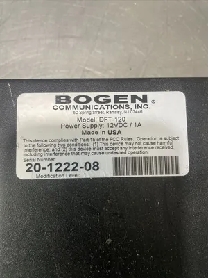 Bogen Communications DFT-120 Digital Terminator / VGC @1D