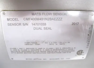 USED Micro Motion CMF400 M451N2BAEZZZ