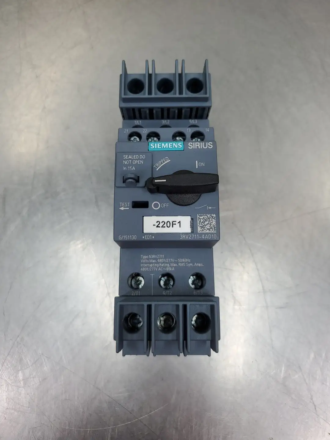 USED Siemens 3RV2711-4AD10 SIRIUS Circuit Breaker Motor Starter