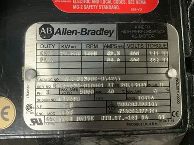 Used ALLENBRADLEY HPKB1308CMA42AA Motors (misc) Ohio US | HGR 24 #1404717