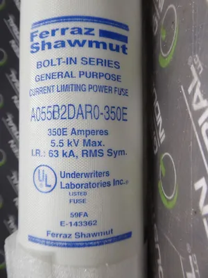 Ferraz Shawmut A055B2DAR0-350E Amp-Trap Current Limiting Fuse 5.5kV 350E A Used