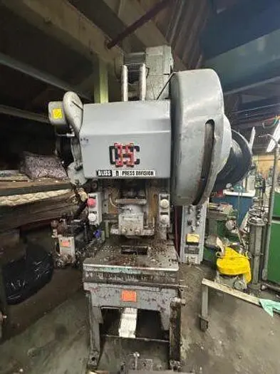 5288-230 Bliss 35 Ton OBI Single Crank Flywheel Power Press, Model CH 35 W/ 6″ Peterson Roll Feed