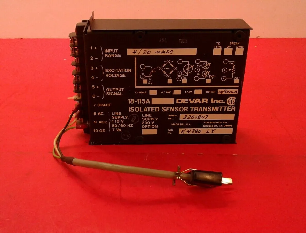 DEVAR 18-115A ISOLATED SENSOR TRANSMITTER 5B