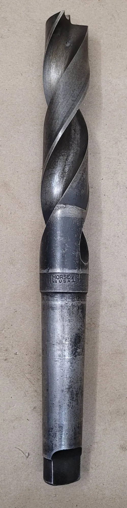 USED Morse USA 1-3/8 HSS Twist Drill