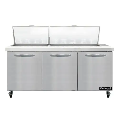 Continental SW72N27M 72" Sandwich/salad Prep Table W/ Refrigerated Base, 115v