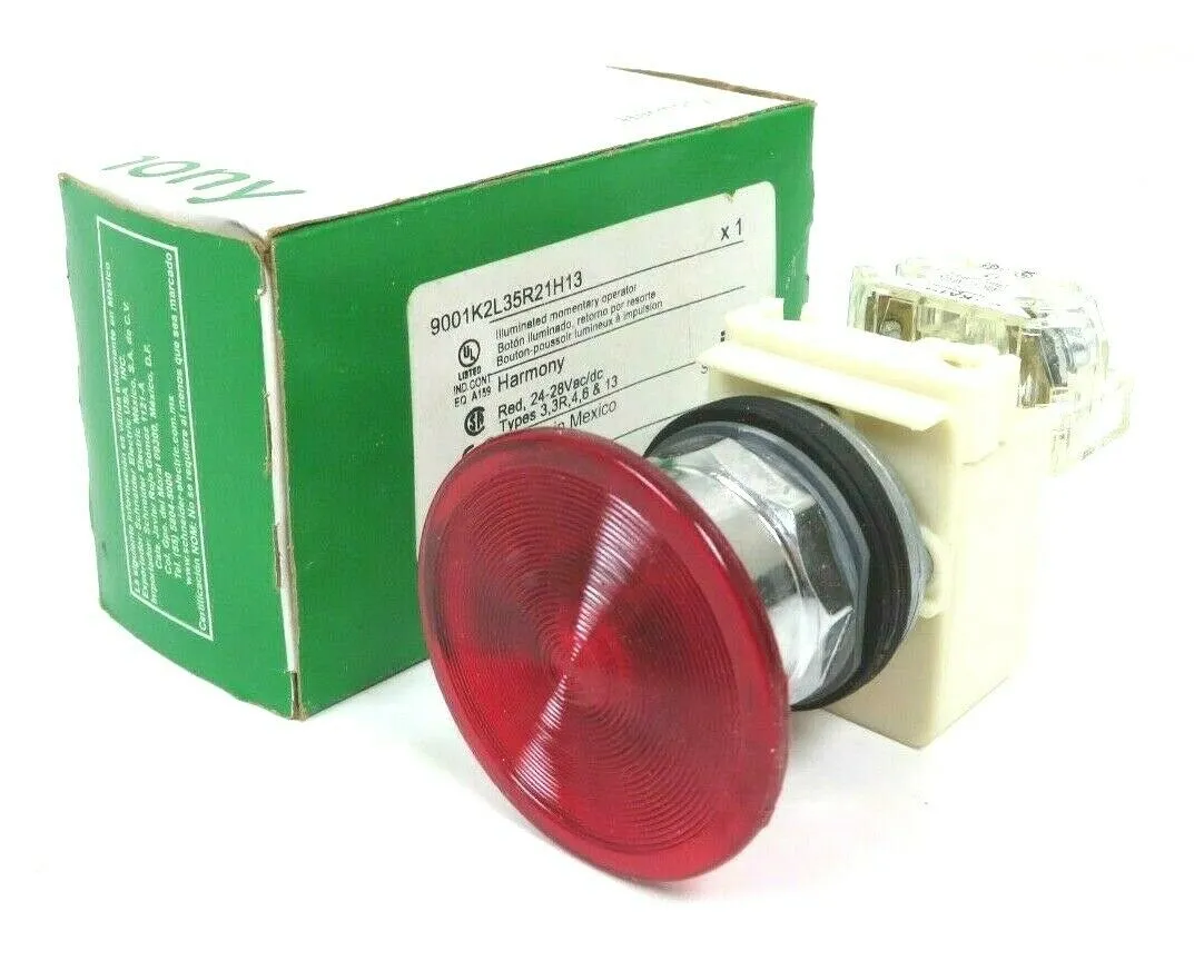 NEW SCHNEIDER ELECTRIC 9001K2L35R21H13 ILLUMINATED OPERATOR BUTTON
