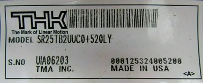 NEW BOX OF 2 THK SR25TB2UUC0+520LY LINEAR GUIDE SR25TB2UUC0520LY