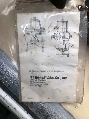 ITT Grinnell Valve Co. DIA-FLO 3/4″ PVC Diaphragm Valve