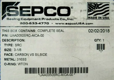 NEW SEPCO UAA0050SRC-AICA-00 SEAL KIT 3-1/8" UAA0050SRCAICA00