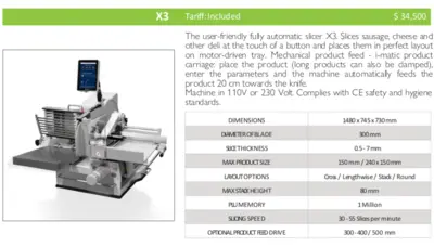 S.A.M. X3 Fully Automatic Slicing and Stacking Machine with QuickPak App