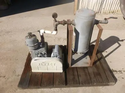 Pump, Vacuum, Kinney, 1/2 HP, Portable, 10 CFM @ 26" Hg, #S625990
