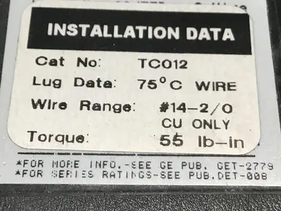 USED GE TED136100XL / DISCONNECT