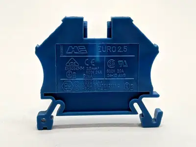 Morsettitalia 43408 BL Euro 2.5 Blue Terminal Block LOT OF 2 - Used