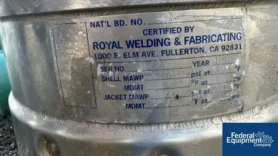 USED Royal Machine 15 Gal Royal Welding Kettle, S/S, 50#