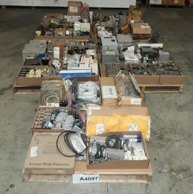 5 PALLETS OF ASSORTED ELECTRICAL AND COMPONENTS